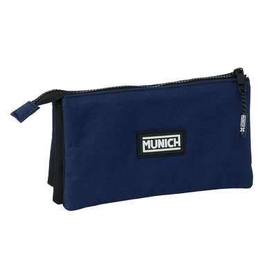 Product Τριπλή Κασετίνα Munich Basic Ναυτικό Μπλε 22 x 12 x 3 cm base image