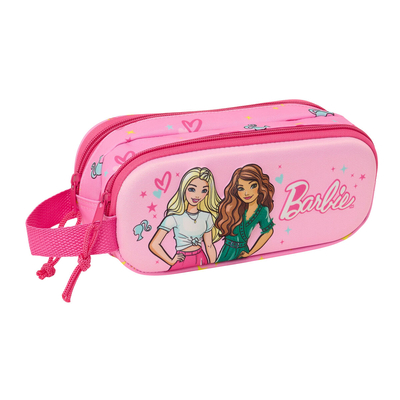 Product Διπλή Κασετίνα Barbie Ροζ Φούξια 21 x 8 x 6 cm 3D base image