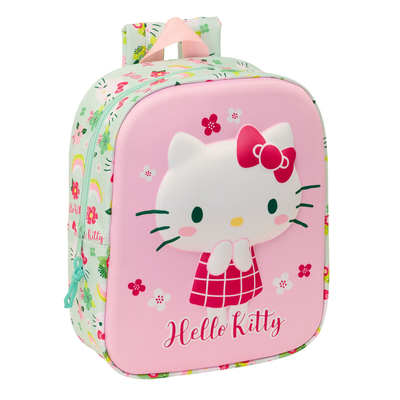 Product Σχολική Τσάντα Hello Kitty Πράσινο Ροζ 22 x 27 x 10 cm 3D base image