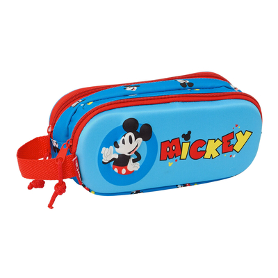 Product Διπλή Κασετίνα Mickey Mouse Clubhouse Μπλε 21 x 8 x 6 cm 3D base image