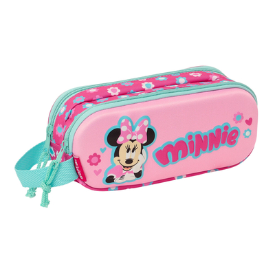 Product Διπλή Κασετίνα Minnie Mouse Ροζ 21 x 8 x 6 cm 3D base image