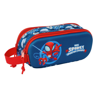 Product Διπλή Κασετίνα Spider-Man Κόκκινο Ναυτικό Μπλε 21 x 8 x 6 cm 3D base image