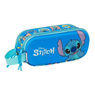 Product Διπλή Κασετίνα Lilo & Stitch Μπλε 21 x 8 x 6 cm 3D base image