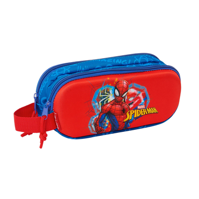 Product Διπλή Κασετίνα Spider-Man Κόκκινο Ναυτικό Μπλε 21 x 8 x 6 cm 3D base image