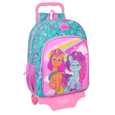 Product Σχολική Τσάντα με Ρόδες My Little Pony Magic Ροζ Τυρκουάζ 33 x 42 x 14 cm base image
