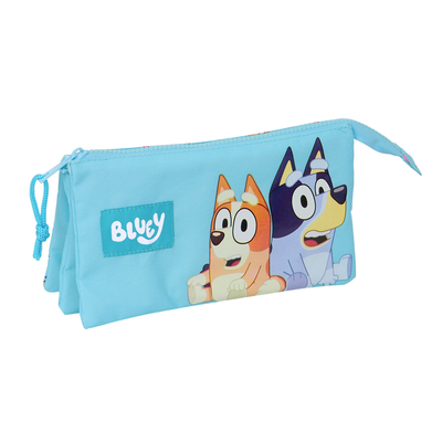 Product Τριπλή Κασετίνα Bluey Sky μπλε 22 x 12 x 3 cm base image