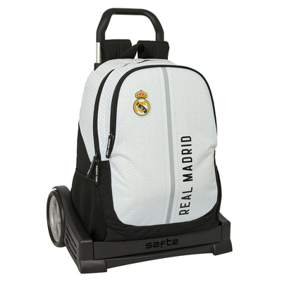 Product Σχολική Τσάντα με Ρόδες Real Madrid C.F. 24/25 Λευκό Γκρι 32 x 44 x 16 cm base image