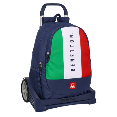 Product Σχολική Τσάντα με Ρόδες Benetton Flag Ναυτικό Μπλε 32 x 44 x 16 cm base image