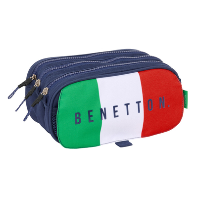 Product Τριπλή Κασετίνα Benetton Flag Ναυτικό Μπλε 21,5 x 10 x 8 cm base image