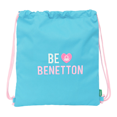 Product Σχολική Τσάντα με Σχοινιά Benetton Unique Ροζ Τυρκουάζ 35 x 40 x 1 cm base image