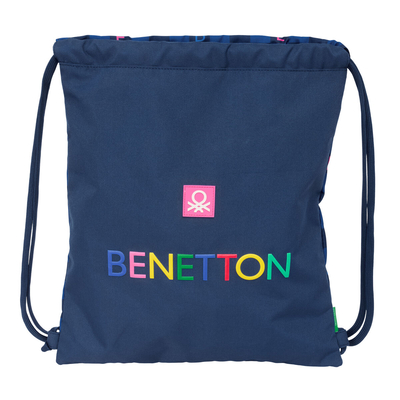 Product Σχολική Τσάντα με Σχοινιά Benetton Damero Ναυτικό Μπλε 35 x 40 x 1 cm base image