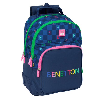 Product Σχολική Τσάντα Benetton Damero Ναυτικό Μπλε 32 x 42 x 15 cm base image