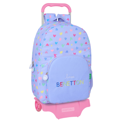 Product Σχολική Τσάντα με Ρόδες Benetton Lila Λιλά 30 x 46 x 14 cm base image