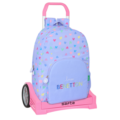 Product Σχολική Τσάντα με Ρόδες Benetton Lila Λιλά 30 x 46 x 14 cm base image