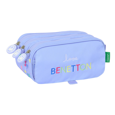 Product Τριπλή Κασετίνα Benetton Lila Λιλά 21,5 x 10 x 8 cm base image