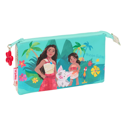 Product Τριπλή Κασετίνα Vaiana Μπλε Μπεζ 22 x 12 x 3 cm base image
