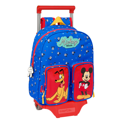 Product Σχολική Τσάντα με Ρόδες Mickey Mouse Clubhouse Good day Μπλε 28 x 34 x 10 cm base image
