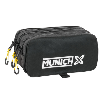 Product Τριπλή Κασετίνα Munich Topo Μαύρο 21,5 x 10 x 8 cm base image