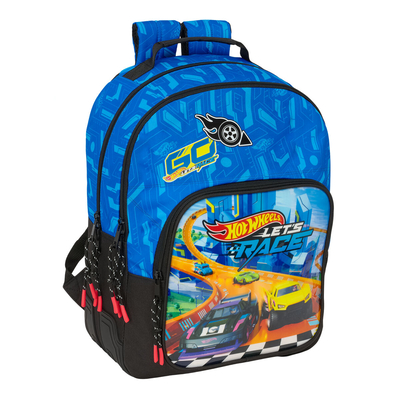 Product Σχολική Τσάντα Hot Wheels Let's race Μπλε Μαύρο 32 x 42 x 15 cm base image