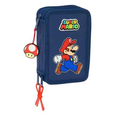 Product Κασετίνα με Aξεσουάρ Super Mario Trick Κόκκινο Σκούρο μπλε 12,5 x 19,5 x 5,5 cm 37 Τεμάχια base image