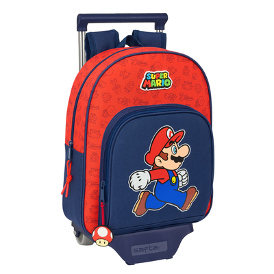 Product Σχολική Τσάντα με Ρόδες Super Mario Trick Κόκκινο Σκούρο μπλε 28 x 34 x 10 cm base image