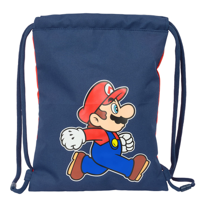 Product Σχολική Τσάντα με Σχοινιά Super Mario Trick Κόκκινο Σκούρο μπλε 26 x 34 x 1 cm base image