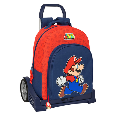 Product Σχολική Τσάντα με Ρόδες Super Mario Trick Κόκκινο Σκούρο μπλε 32 x 42 x 15 cm base image
