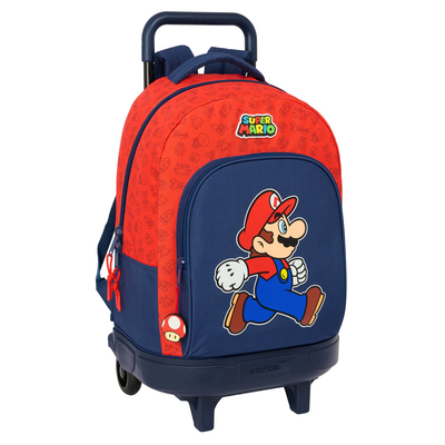 Product Σχολική Τσάντα με Ρόδες Super Mario Trick Κόκκινο Σκούρο μπλε 33 x 45 x 22 cm base image