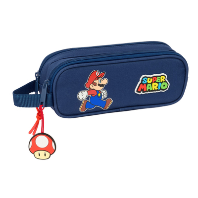 Product Διπλή Κασετίνα Super Mario Trick Κόκκινο Σκούρο μπλε 21 x 8 x 6 cm base image