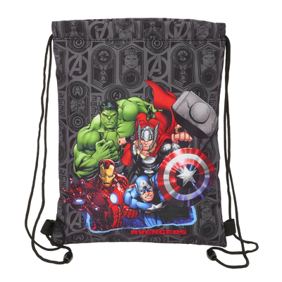 Product Σχολική Τσάντα με Σχοινιά The Avengers Vendetta Μαύρο 26 x 34 x 1 cm base image