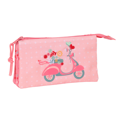Product Τριπλή Κασετίνα Moos Passion Πολύχρωμο 22 x 12 x 3 cm base image