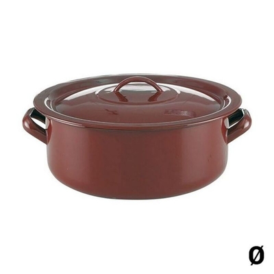 Product Κατσαρόλα με Καπάκι Quid Classic Καφέ Σμαλτωμένο Χάλυβα 14 cm base image