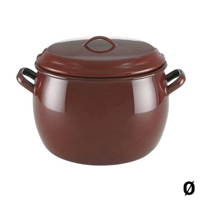 Product Κατσαρόλα με Καπάκι Quid Classic Καφέ Σμαλτωμένο Χάλυβα 16 cm base image