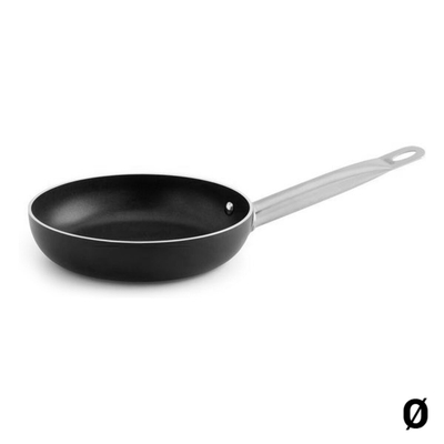 Product Τηγάνι Αντικολλητικό Quid Pro Chef Μαύρο Μέταλλο Ασημί 36 εκ. base image