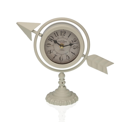 Product Bordklokke Versa Λευκό Πλήρες βέλος Μέταλλο (23 x 16 x 8 cm) base image