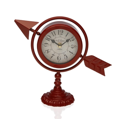 Product Bordklokke Versa Μπορντό Πλήρες βέλος Μέταλλο (23 x 16 x 8 cm) base image