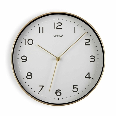 Product Ρολόι Τοίχου Versa Χρυσό 30,5 x 4,3 x 30,5 cm Χαλαζίας Πολυουρεθάνιο base image