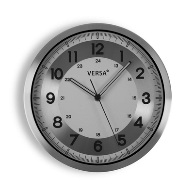 Product Ρολόι Τοίχου Versa Ασημί Αλουμίνιο Χαλαζίας 4,1 x 30,5 x 30,5 cm base image