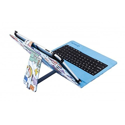 Product Κάλυμμα Tablet Silver HT 111934540199 Ισπανικό Qwerty Μπλε base image