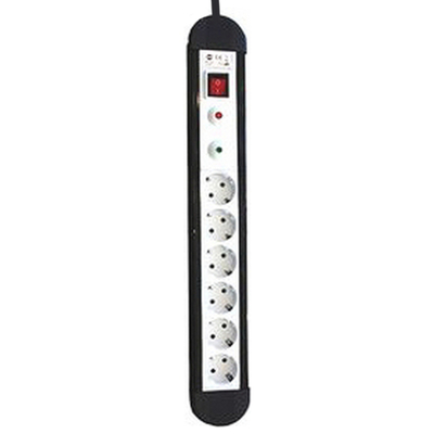 Product Πολύπριζο για Πρίζες 6 Θέσεων με Διακόπτη Silver Electronics 49646 3680W Μαύρο base image
