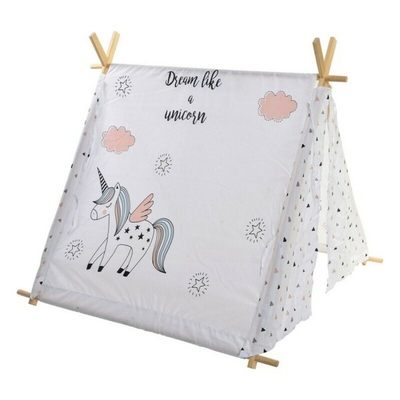 Product Camping Σκηνή DKD Home Decor βαμβάκι Ξύλο Μονόκερος (110 x 110 x 106 cm) base image