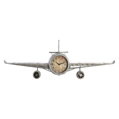 Product Ρολόι Τοίχου DKD Home Decor Αεροπλάνο Κρυστάλλινο (141 x 20 x 46.5 cm) base image