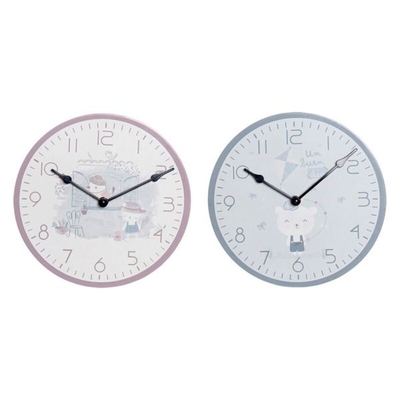 Product Ρολόι Τοίχου DKD Home Decor Παιδικά Ξύλο MDF (2 pcs) (24 x 3 x 24 cm) base image