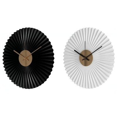 Product Ρολόι Τοίχου DKD Home Decor Μαύρο Λευκό Σίδερο (30 x 4 x 30 cm) (2 pcs) base image