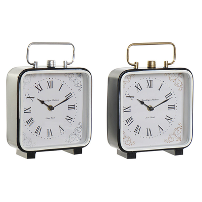 Product Bordklokke DKD Home Decor Κρυστάλλινο Μαύρο Μπλε Σίδερο (20 x 7 x 26 cm) (2 pcs) base image
