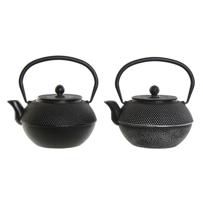 Product Τσαγιέρα DKD Home Decor Μαύρο Ασημί Σίδερο (18.5 x 16 x 17 cm) (2 pcs) (1200 ml) base image