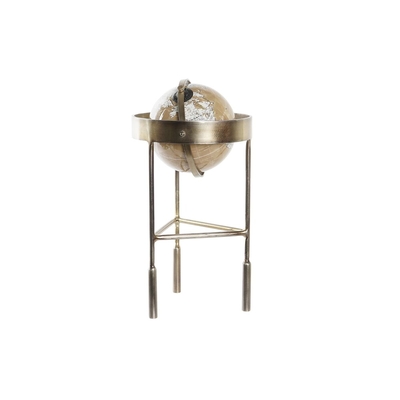 Product Υδρόγειος Σφαίρα DKD Home Decor Χρυσό Αργυρό 23 x 22 x 43 cm base image