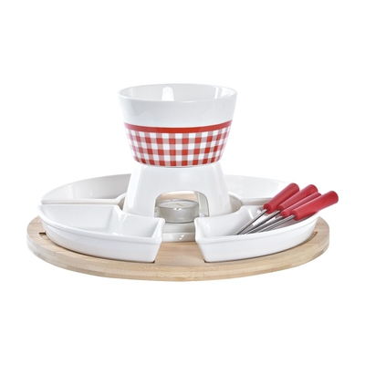 Product Συσκευη για Φοντύ DKD Home Decor Κόκκινο (26,5 x 26,5 x 1,5 cm) (10 pcs) base image