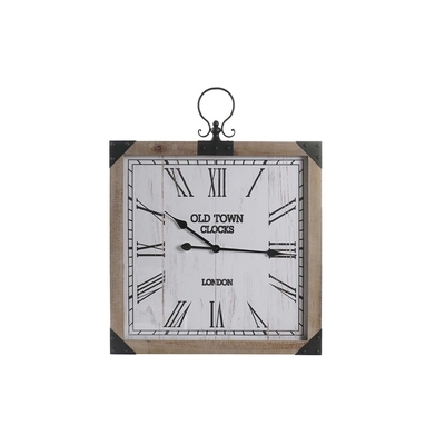 Product Ρολόι Τοίχου DKD Home Decor Φυσικό MDF Λευκό Σίδερο (60 x 4,5 x 75 cm) base image