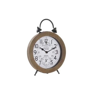 Product Bordklokke DKD Home Decor Φυσικό MDF Λευκό Σίδερο (24 x 5 x 30 cm) base image